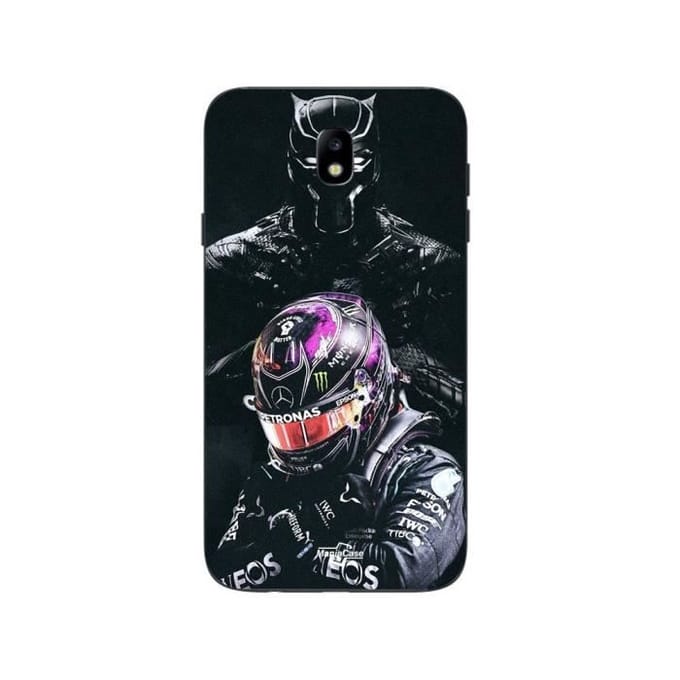 Coque - Lewis Hamilton - Galaxy J7 2018 - Noir - Black Panther - Souple noir