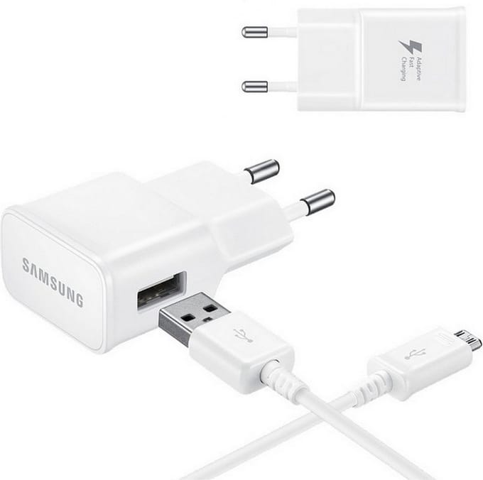Samsung Adaptive Fast Charger - USB-A naar Micro USB - 15W - 1.2m - Wit
