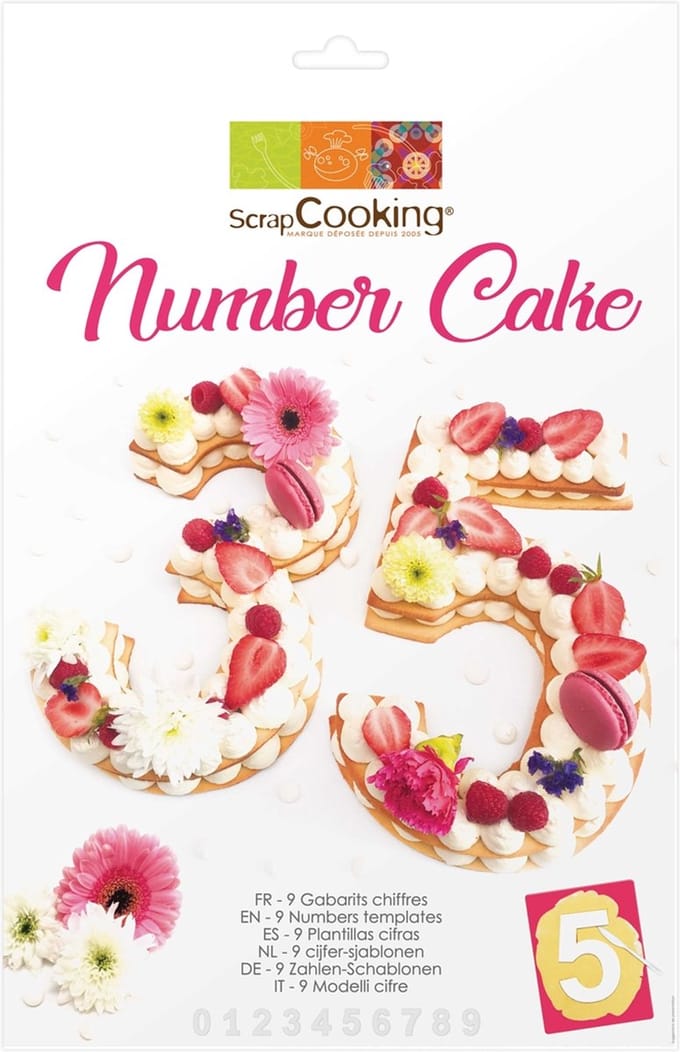 ScrapCooking Cake Template Cijfers set/9