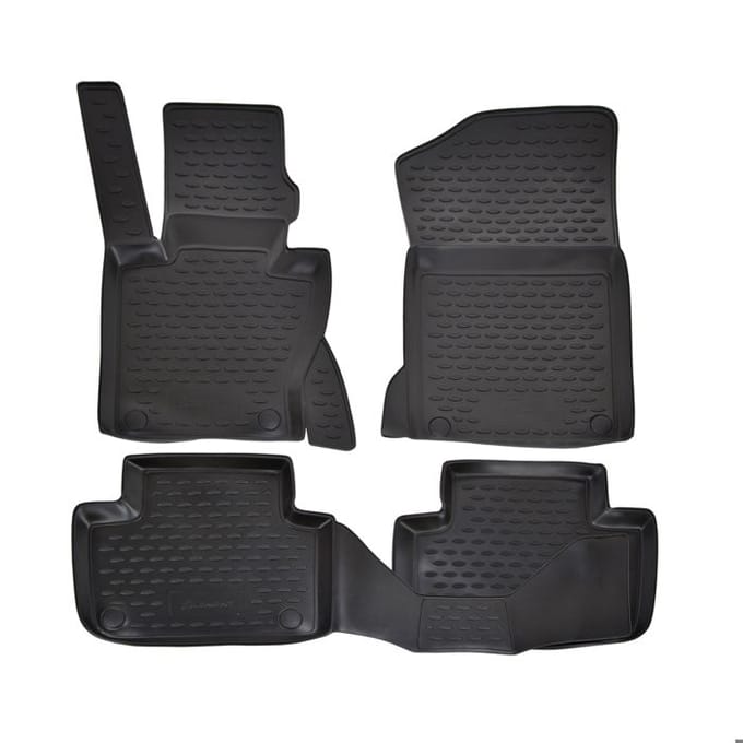 Tapis de sol - J&J Automotive - BMW X3 E83 - Coautchouc - Sur mesure - Noir