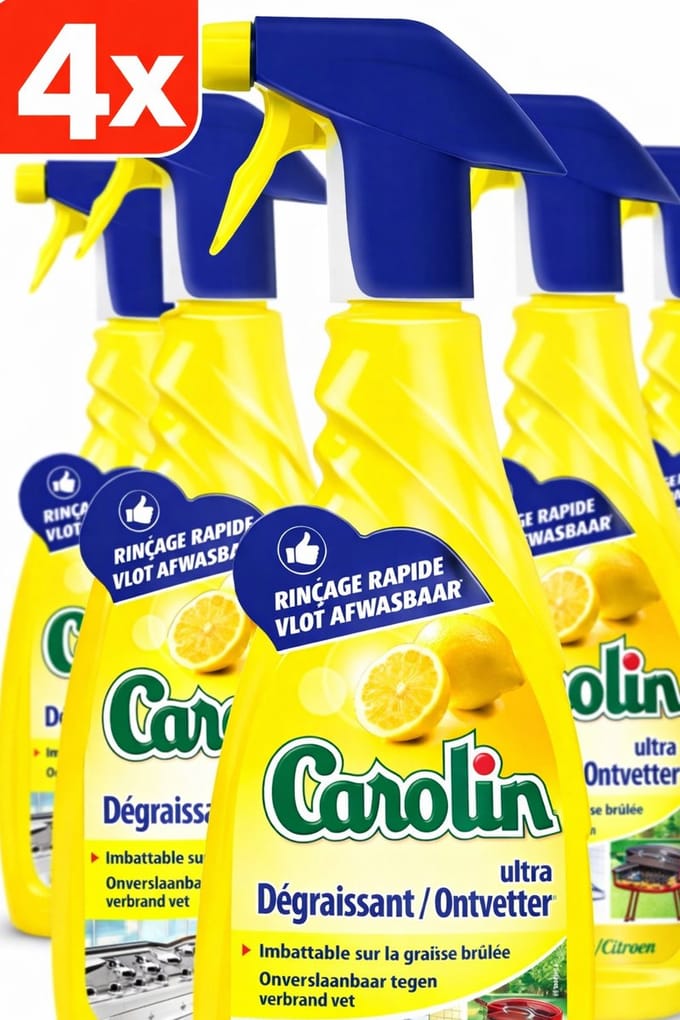 4 x Carolin Spray Ultra Ontvetter Citroen 650ml