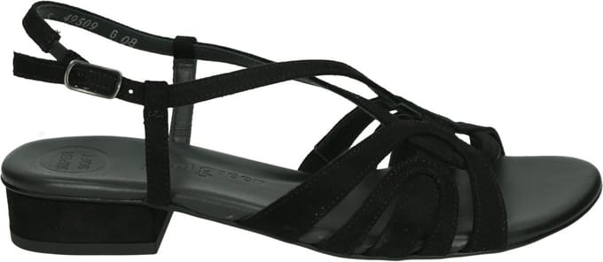 Paul Green - 6147 - Platte sandalenDames Sandalen - Kleur: Zwart - Maat: 41