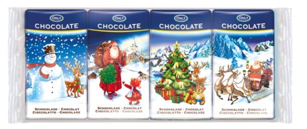 Alleen Melk Kerstchocolades 4x15g