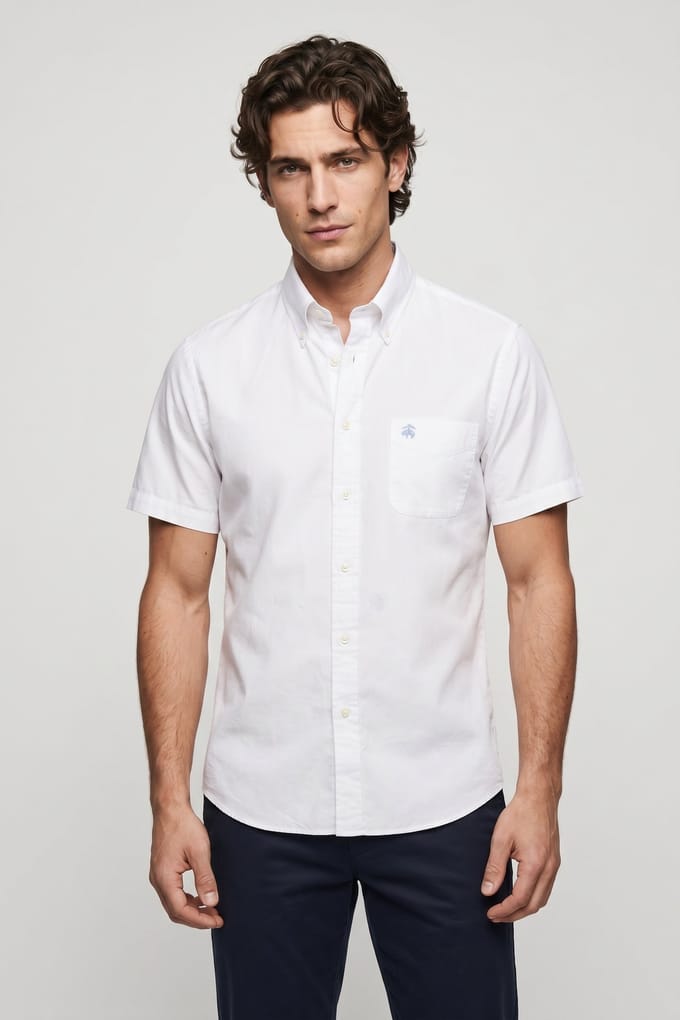 Brooks Brothers Friday Shirt White Größe: M | Casual hemden Outlet | Herren | Weiß