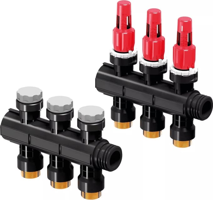 Uponor Vario PLUS Verdeler met flowmeter FM 3X 3/4 Euro, 1030583