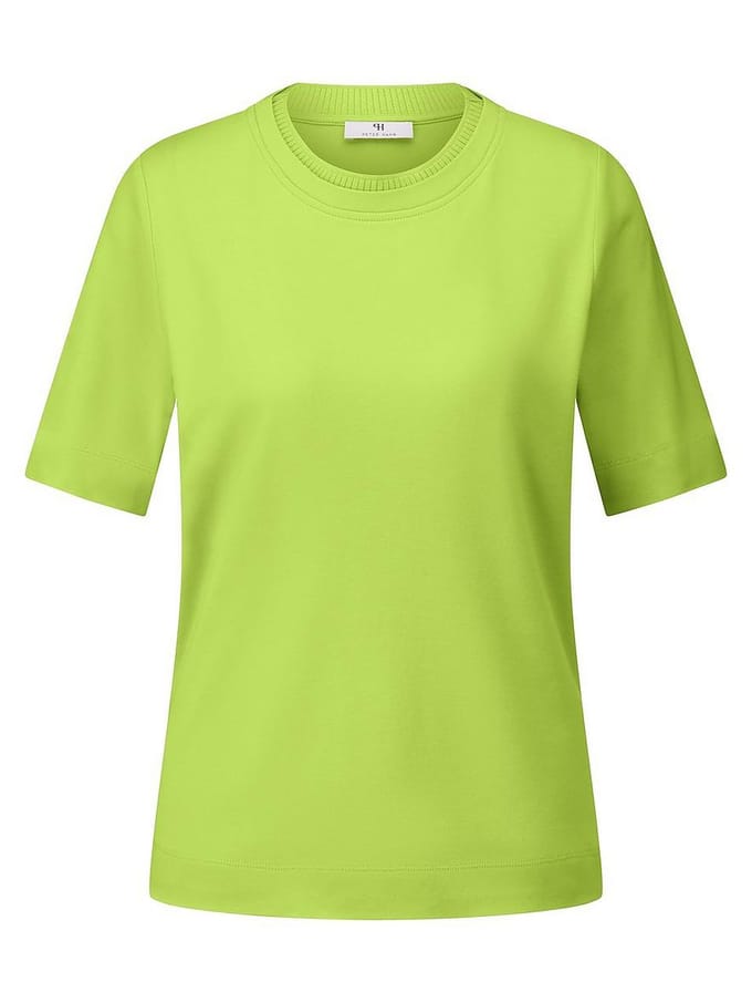 Shirt ronde hals Van Peter Hahn groen