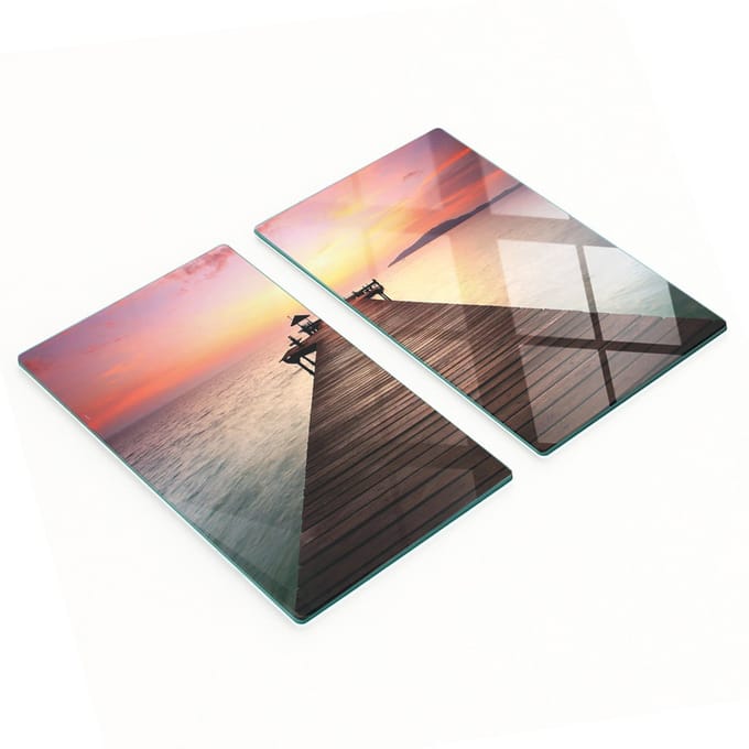 Multifunctionele decoratieve keukenplanken van gehard glas, Molo, 2x30x52 cm