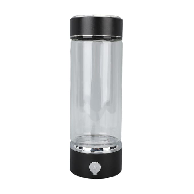 Waterfles met waterstof 420 ml PCTG PEM SPE Technologie Oplaadbaar Draagbaar Waterstofrijk Water L blauw