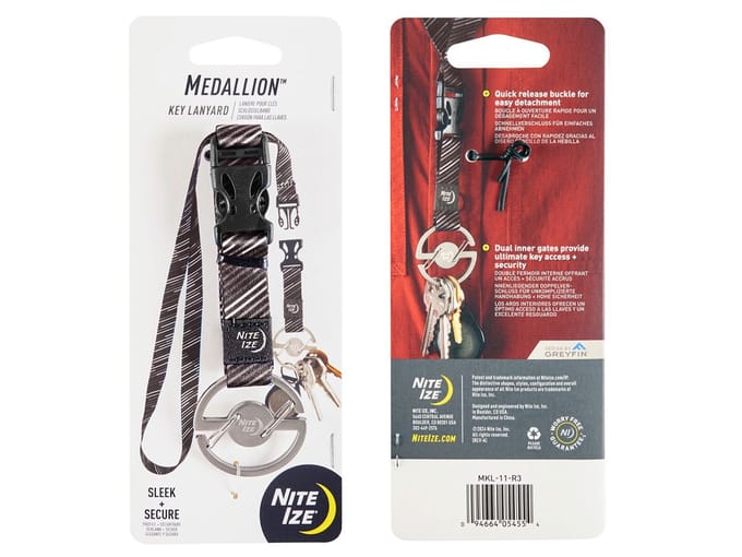 Nite Ize Medallion Key Lanyard Karabijnhaak Zilver