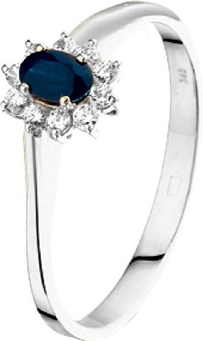 Ring Saffier En Zirkonia