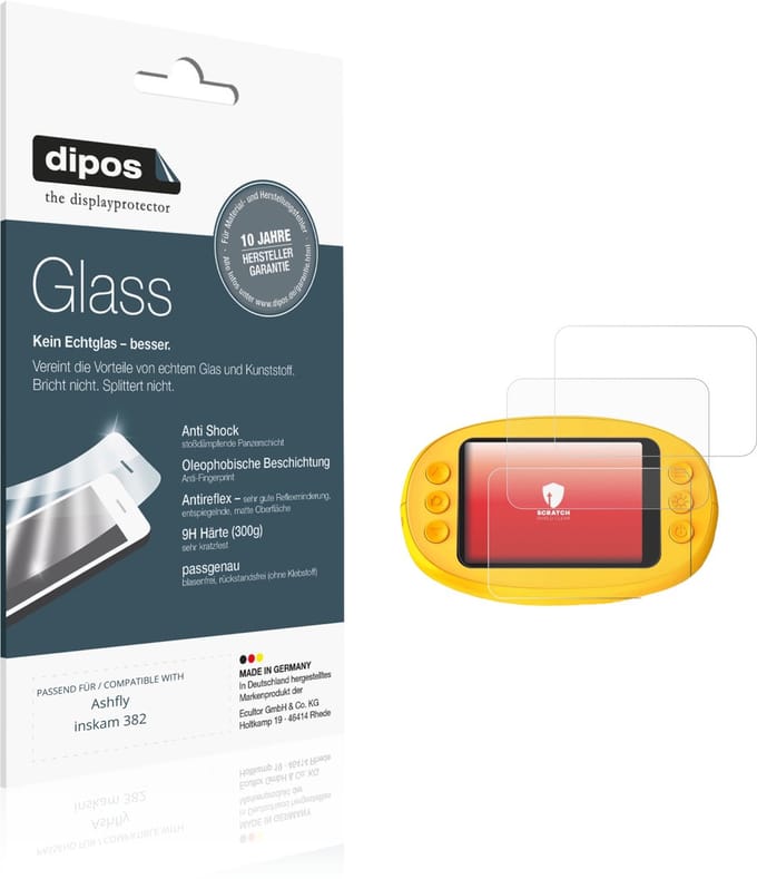 dipos – 2x Matte Pantserfolie geschikt voor Ashfly inskam 382 | 9H Screenprotector