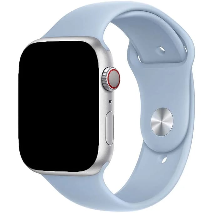 2+1 | Apple Watch Bandje - Siliconen - Zachtblauw