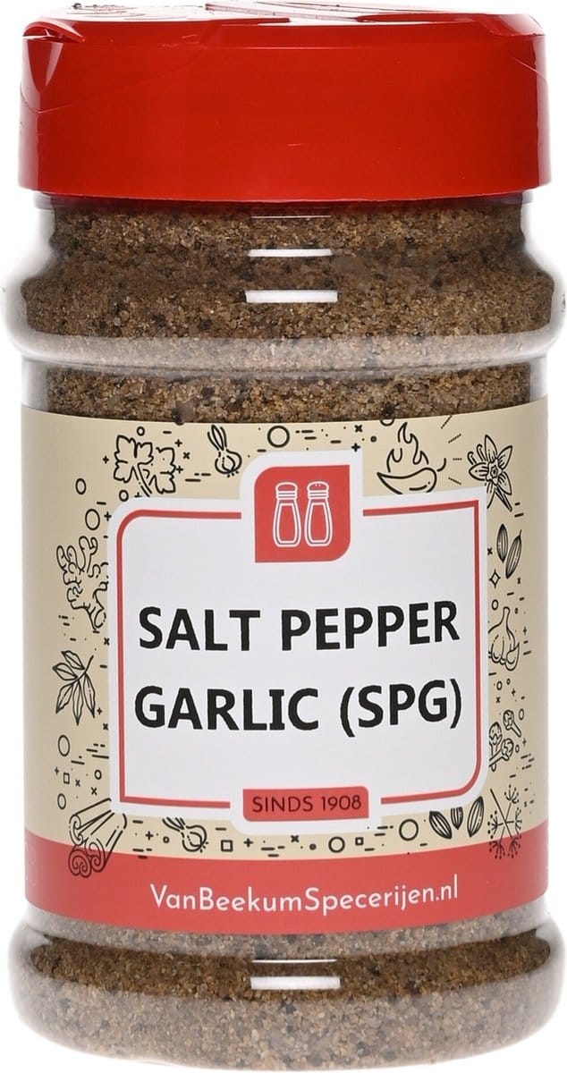 Van Beekum Specerijen - Salt Pepper Garlic (SPG) - Strooibus 260 Gram