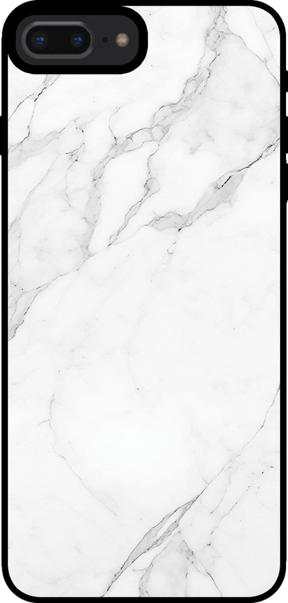 Smartphonica Telefoonhoesje voor iPhone 7/8 Plus met marmer opdruk - TPU backcover case marble design - Wit geschikt voor Apple iPhone 7 Plus;Apple iPhone 8 Plus