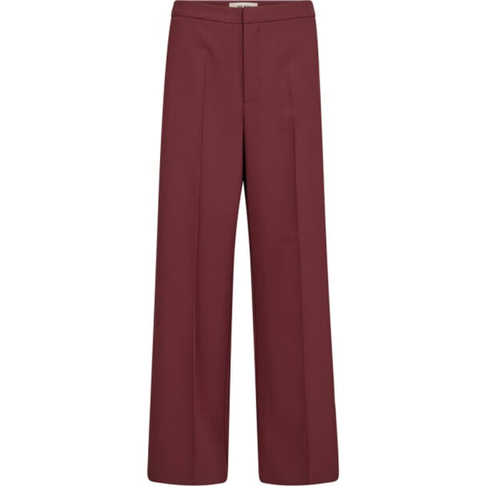 wide fit broek met persplooien model 'Leya'