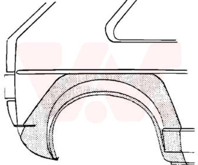 Van Wezel - ACHTER SCHERM VOOR VW GOLF I 1976-1983 ARC099988VWAN