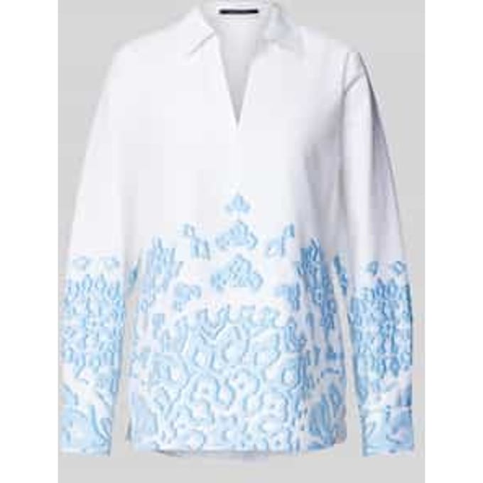 Relaxed fit blouse met V-hals