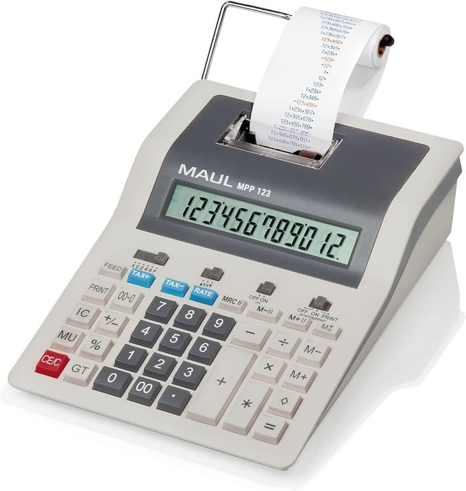 Tafelrekenmachine met 12-cijferig Display en Diverse Commerciële Functies