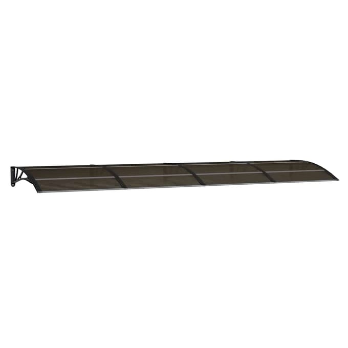 vidaXL - Deurluifel - Zwart - 400x100 - cm - Polycarbonaat