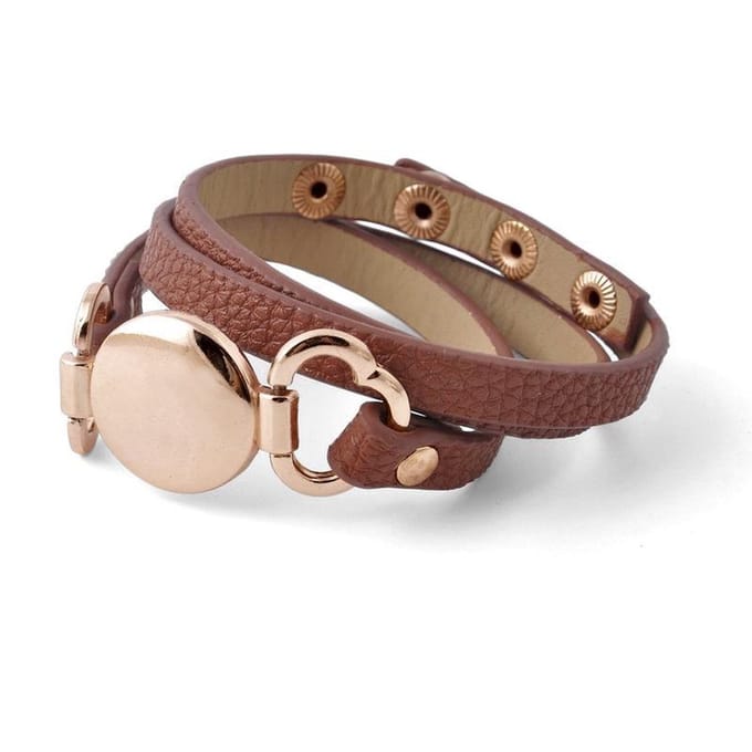 Montebello Armband  Winika - Leer - 316L Staal - Ø22mm - 60cm