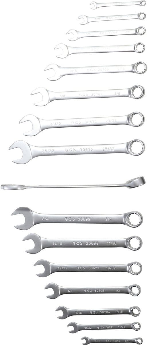 BGS Steekringsleutelset inches 1/4 - 1.1/4 25 delig