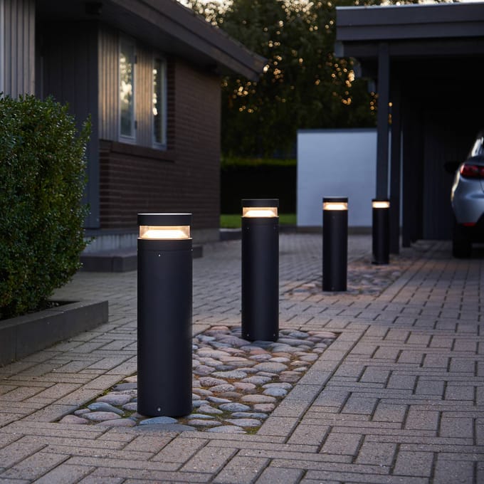 LOOM DESIGN Baldur LED tuinpadverlichting, zwart, hoogte 60 cm, aluminium