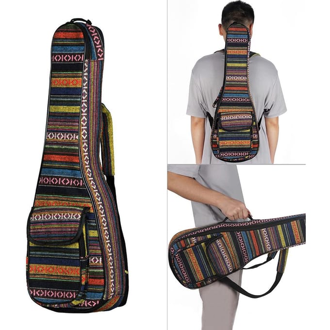 Speciale nationale stijl 23  ukelele ukelele uke tas rugzak hoes 6 mm katoenen vulling duurzaam gray
