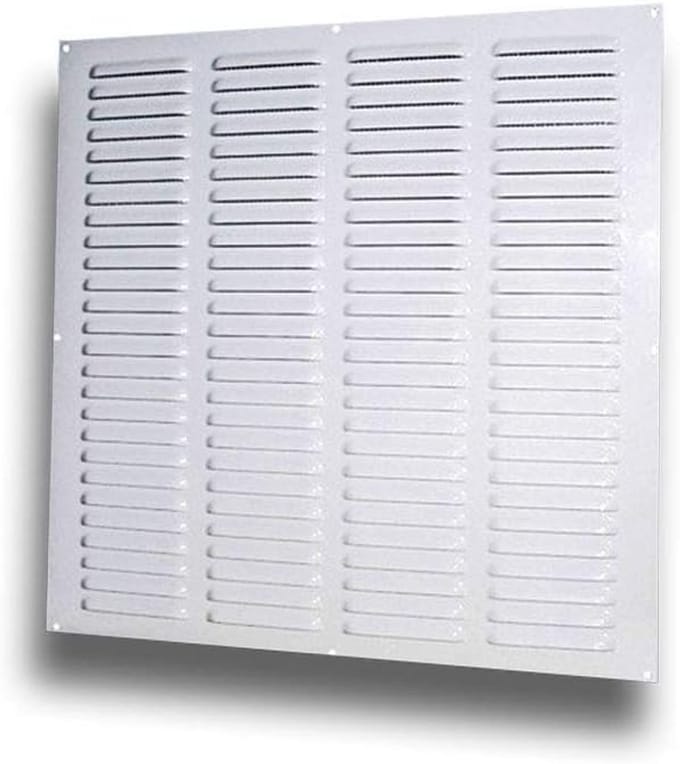Ventilatierooster voor Buitenmuur Weerbestendig Metaal Wit 500x500mm