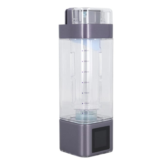 350ml 5V Vierkante Waterstofwaterfles PCTG 2000 tot 9000PPb Afgesloten Draagbaar Waterrijk Water L gray
