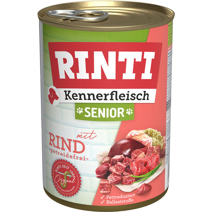 RINTI "Kennerfleisch" Senior 6 x 400 g - 12 x 400 g Rund