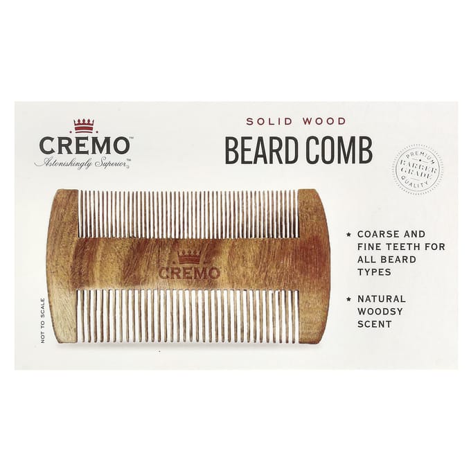 Cremo, log beard comb, 1 comb brown