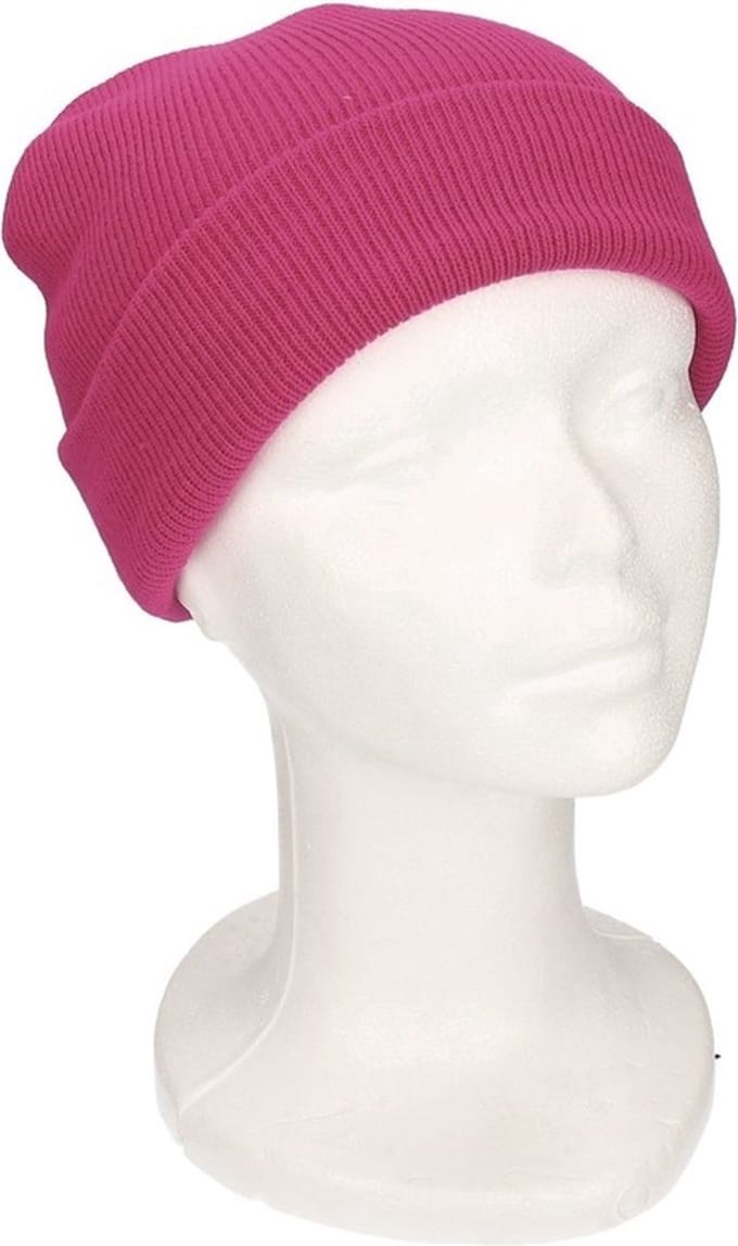 Basic winter muts roze voor meisjes