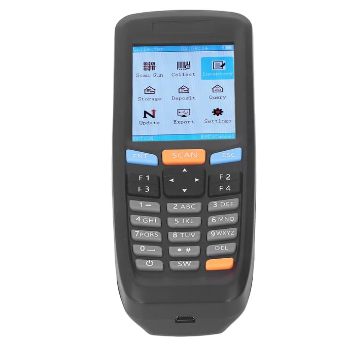 Draadloze Barcode Scanner 2.4GHZ Draagbaar 2.8 Inch Kleurenscherm 2D Barcode Lezer white