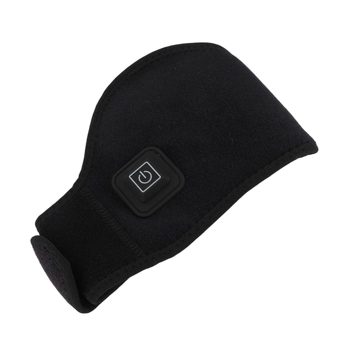 USB Nek Verwarmingskussen 3 Niveaus Temperatuur Klittenbandsluiting Verstelbare Fluweelvoering Verwarmde Nek black