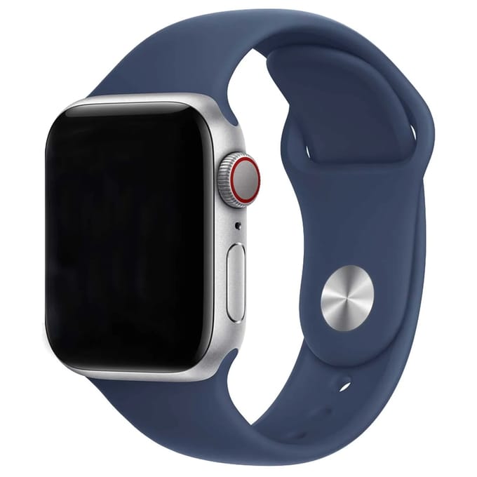 2+1 | Apple Watch Bandje Ovaro - Siliconen - Denim Blauw