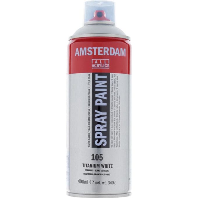 Spuitbusverf - Spraypaint - #105 - Titaanwit - Amsterdam - 400ml