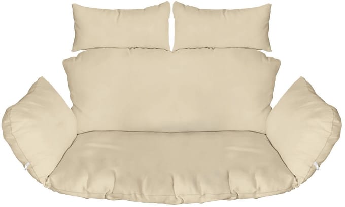 FEROCITY - Schommelkussen - Polyrotan schommelhoes - Voor een hangende tuincocon - XXL - Polyester - Beige