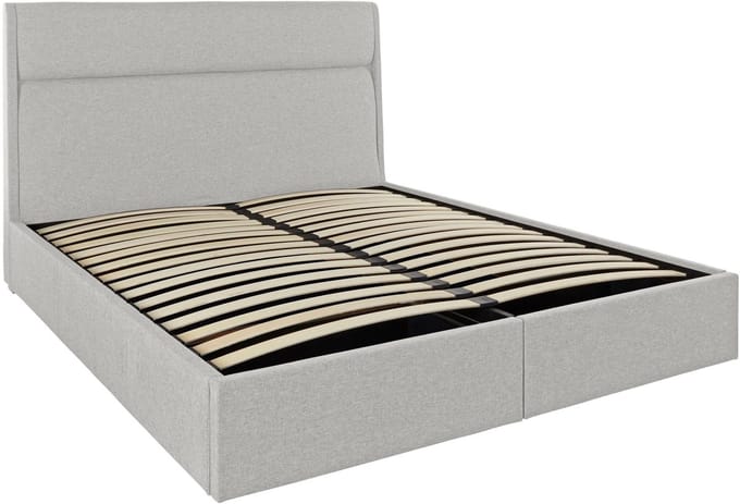 Aztec-Bed - 140x200 - Lichtgrijs Stof