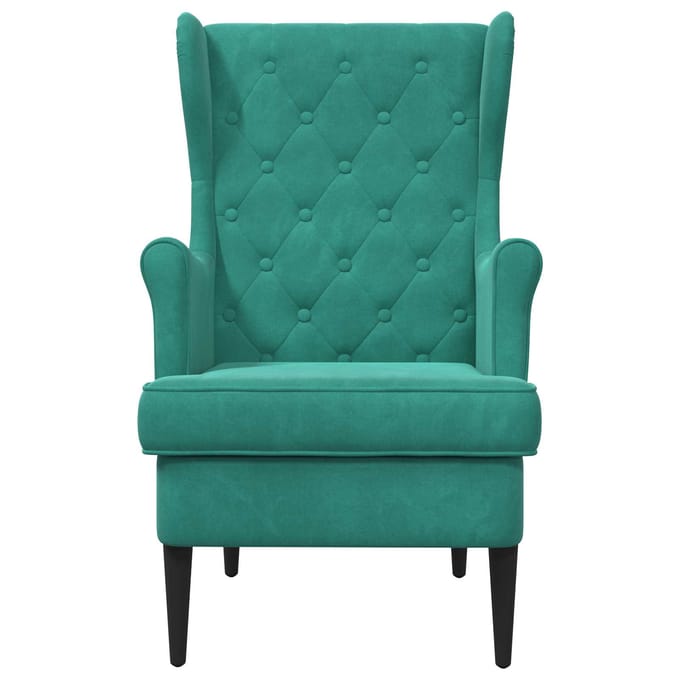 vidaXL - Fauteuil - Turquoise - Fluweel