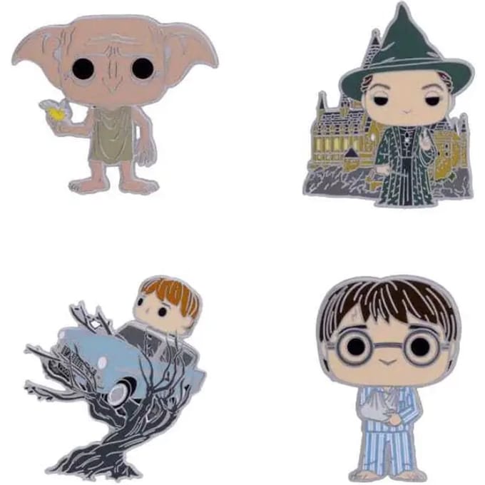 Funko Harry Potter - POP! Enamel Pins 4-Set Anniversary Chamber Of Secrets 4 cm Pin - Multicolours