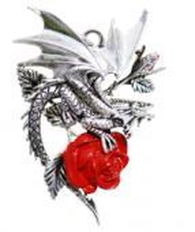 Carpe Noctum Draca Rosa hanger by Anne Stokes‎‎