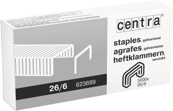 26/6 mm verzinkt nietjes 5000 stuks