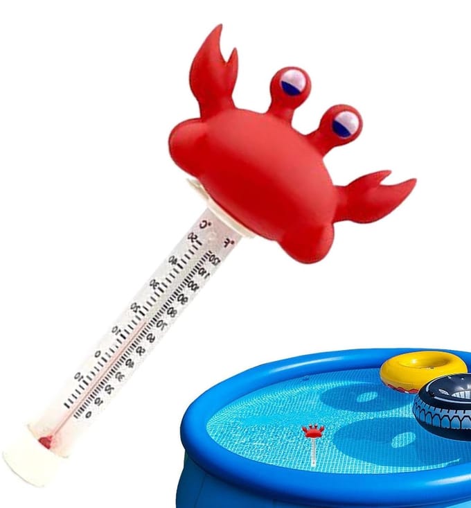 Temperatuurmeter - Waterthermometer - Zwembad Controleren - Drijvend Dierenontwerp - 21 Centimeter - Krab