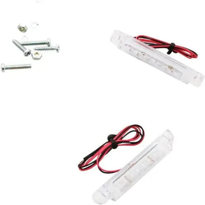 Paire Clignotant BARETTE 8 Leds Orange 12V 1.4W Replay pour moto Neuf