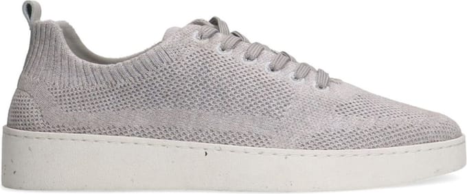 Manfield - Heren - Grijze knit fabric sneakers - Maat 40