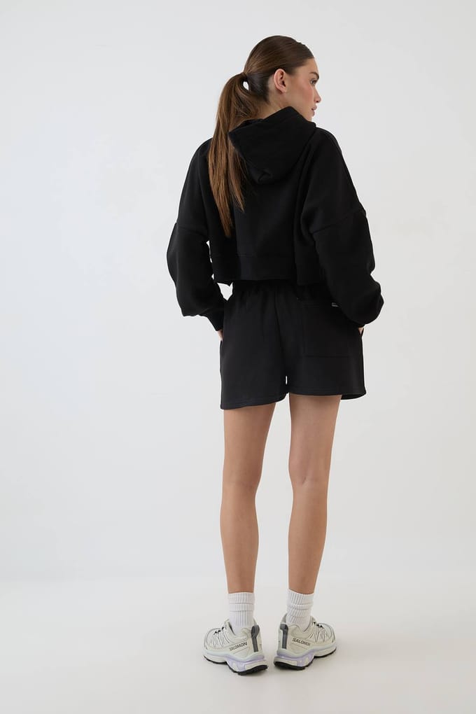 Dames Dsgn Studio Losvallende Sweat Short | Black | Maat: XS