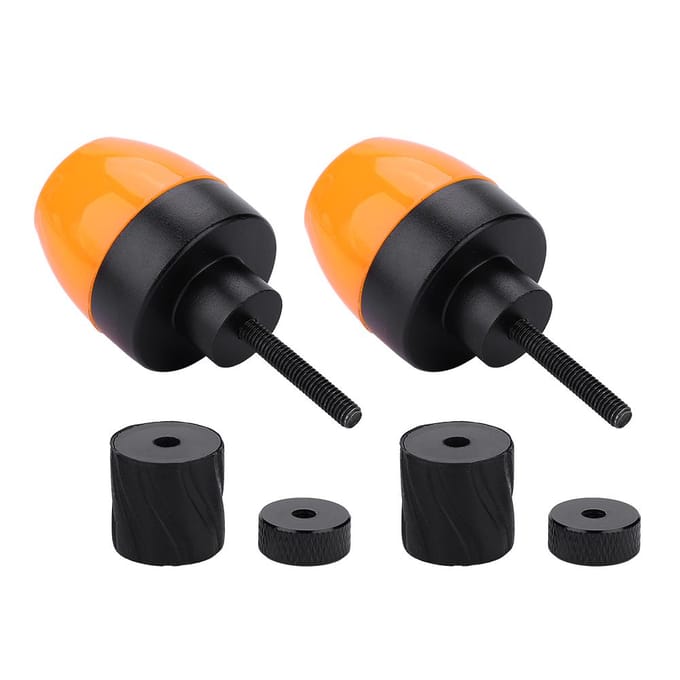1 paar Fiets Cyclus Stuur Einde LED Licht Plug Knipperlicht Veiligheid Waarschuwingslamp black