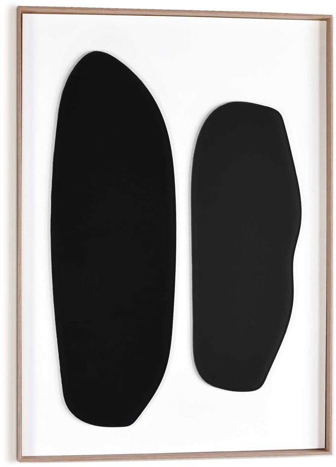Schilderij 3D Art Black Duo - 70 x 50 - Hout - REINDERS