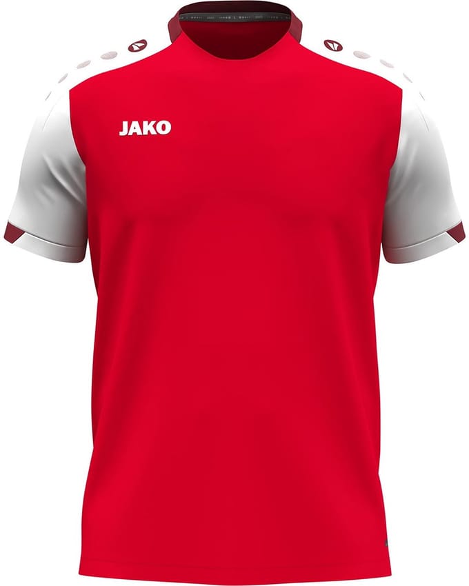 Jako Dynamic T-Shirt Kinderen - Rood / Wit / Donkerrood | Maat: 128