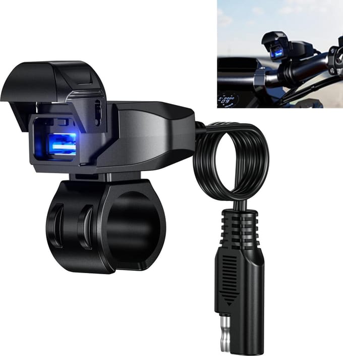 Motorfiets USB Oplader Socket 18 W QC3.0 Waterdichte 9 V 24 V Quick Charge met LED Licht en Smart Switch voor Motorfiets Sneeuwscooters